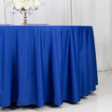 Royal Blue Premium Scuba Round Tablecloth, Wrinkle Free Polyester Seamless Tablecloth 120inch