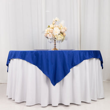 <strong>Royal Blue Premium Scuba Square Table Overlay </strong>