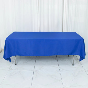 Elevate Your Event with the Royal Blue Seamless Premium Polyester Rectangular Tablecloth