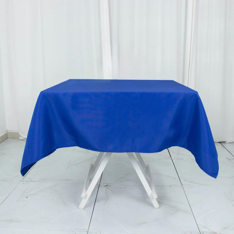 54inch Royal Blue 200 GSM Seamless Premium Polyester Square Tablecloth