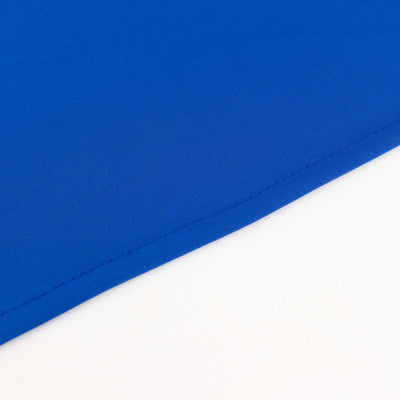 Blue fabric showing stitching detail.