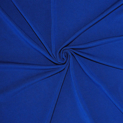 Deep blue fabric with a smooth texture, perfect for various sewing projects.