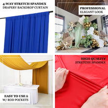 Royal Blue 4-Way Stretch Spandex Drapery Panel with Rod Pockets, Backdrop Curtain