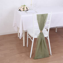 5 Pack Eucalyptus Sage Green DIY Premium Designer Chiffon Chair Sashes