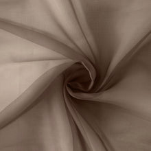 A close up of a brown chiffon fabric piece