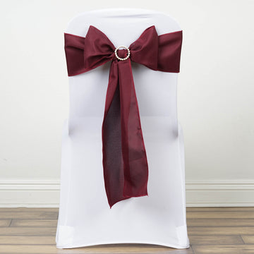 Add a Festive Touch with Premium Burgundy Chair Sashes
