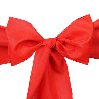 Red satin ribbon bow for gift wrapping or decoration