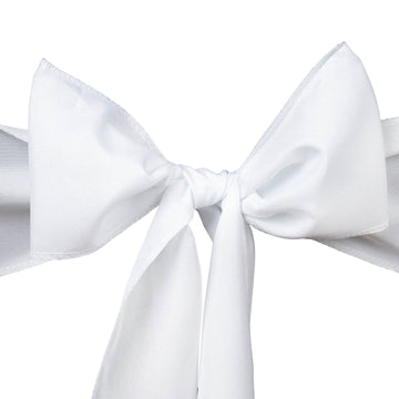 Enhance Your Event Decor with White Polyester Chair Sashes