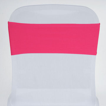 Bulk Fuchsia Spandex Chair Sashes for Any Occasion