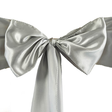 Premium Silver Chair Sashes for a Dazzling Event Decor