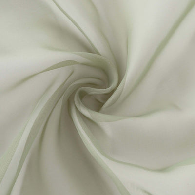 Light green sheer fabric with soft texture, swirling design.