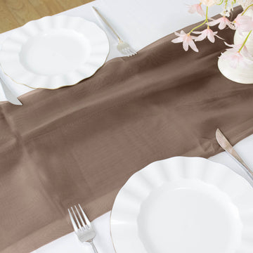 Create Unforgettable Memories with Taupe Premium Chiffon Table Runner