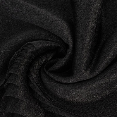 Black fabric with a soft texture and subtle sheen.