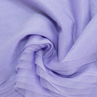 Purple sheer fabric with pleated texture.