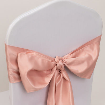 Pink satin chair bow for event decor