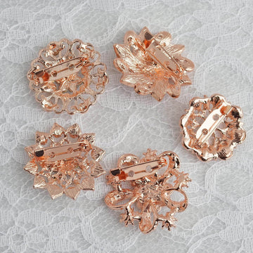 Transform Your Decor with Beautiful Rose Gold Floral Bouquet Gems
