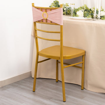Convenience and Quality in Dusty Rose Spandex Chair Sashes
