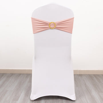 Elevate Your Event Decor with Dusty Rose Spandex Chair Sashes