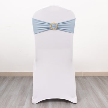 Add Elegance to Your Event with Dusty Blue Spandex Chair Sashes