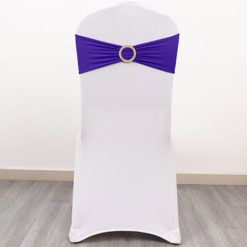 Elevate Your Event Decor with Purple Spandex Chair Sashes