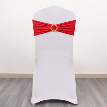 Add a Touch of Passion with Red Spandex Chair Sashes