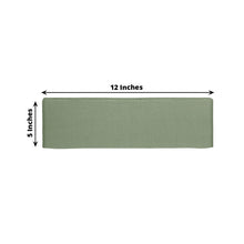 Spandex Fitted Chair Sashes - Green Headband with Measurements of 12 inches and 5 inches