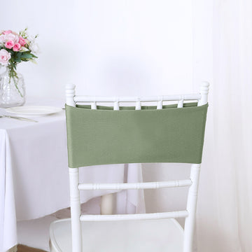 Add Elegance to Your Event with Dusty Sage Green Chair Sashes