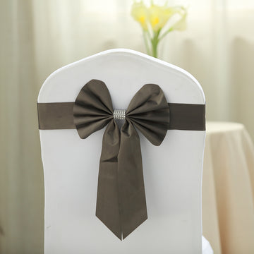 Charcoal Gray Reversible Chair Sashes: Elegance and Versatility Combined