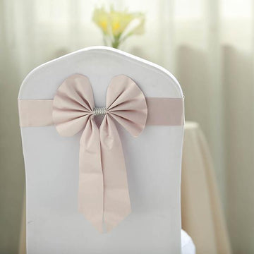 Blush Reversible Chair Sashes: Elegance and Versatility Combined