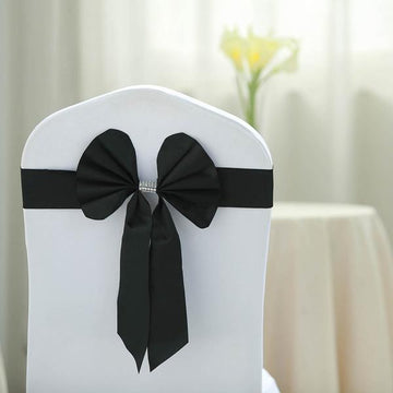 Enhance Your Event Decor with Black Reversible Chair Sashes