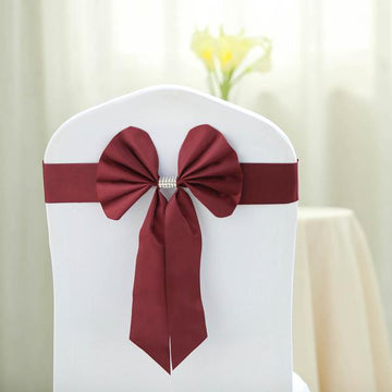 Burgundy Reversible Chair Sashes: Add Elegance to Your Event