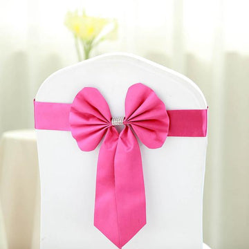 Add a Touch of Elegance with Fuchsia Reversible Chair Sashes