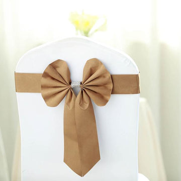 Enhance Your Event Decor with Gold Reversible Chair Sashes