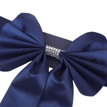 Premium Quality Navy Blue Reversible Chair Sashes for Events