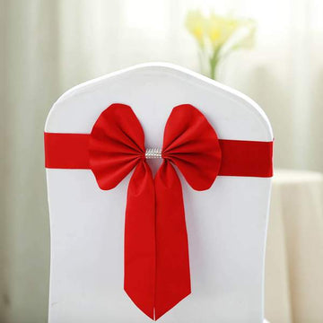 Add a Touch of Elegance with Red Reversible Chair Sashes