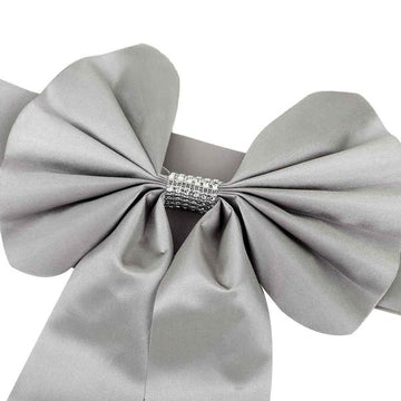 Silver Reversible Chair Sashes: The Perfect Addition to Any Event
