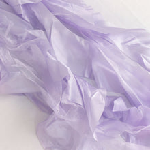 Stylish lavender lilac satin and chiffon curly willow chair sashes#whtbkgd