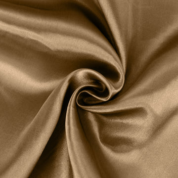 Versatile and Durable Taupe Satin Fabric