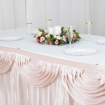 Create a Luxurious Atmosphere with the Double Drape Table Skirt