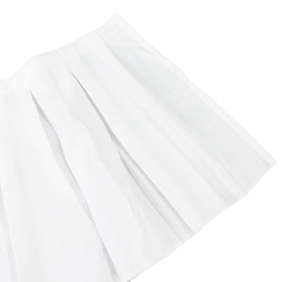 White pleated skirt on a plain background