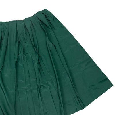 Green pleated skirt on a white background.