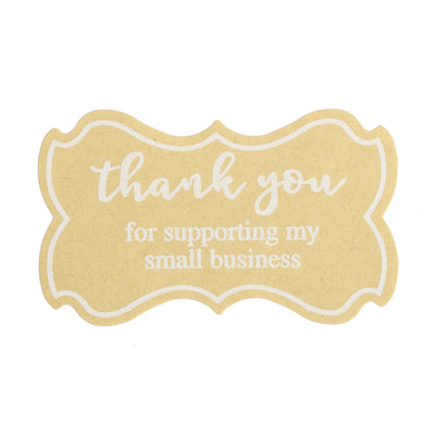 "Thank you for supporting my small business tag on kraft paper "