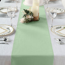 Sage Green Polyester Table Runner 12 Inch x 108 Inch