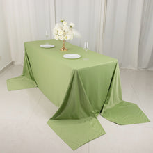 Sage Green Premium Scuba Rectangular Tablecloth, Wrinkle Free Polyester Seamless Tablecloth