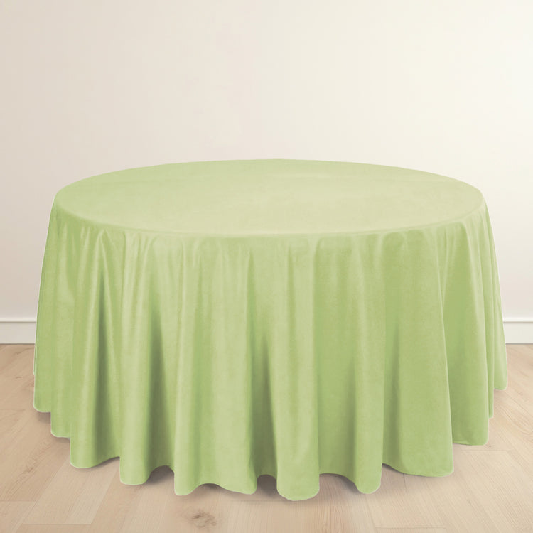 Sage Green Scuba Round Tablecloth, Wrinkle Free Polyester Seamless Tablecloth 120inch
