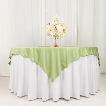 <strong>Sage Green Premium Scuba Square Table Overlay </strong>