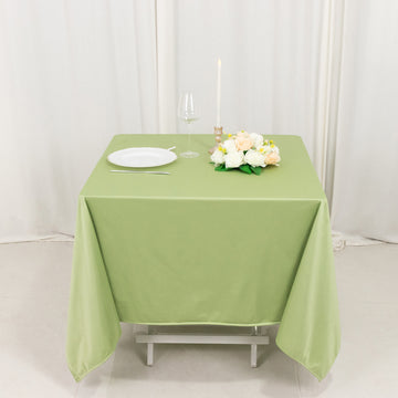 <strong>Sage Green Premium Scuba Square Tablecloth</strong>