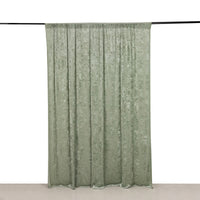 Sage Green Premium Smooth Velvet Backdrop Drape Curtain, Privacy Photo Booth Event Divider Panel with Rod Pocket - 5ftx12ft