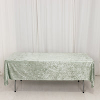 Sage Green Seamless Premium Crushed Velvet Rectangle Tablecloth - 60"x102"