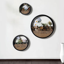 Round Metal Wall Hanging Planters Set Of 3 Black 6 Inch 8 Inch 12 Inch